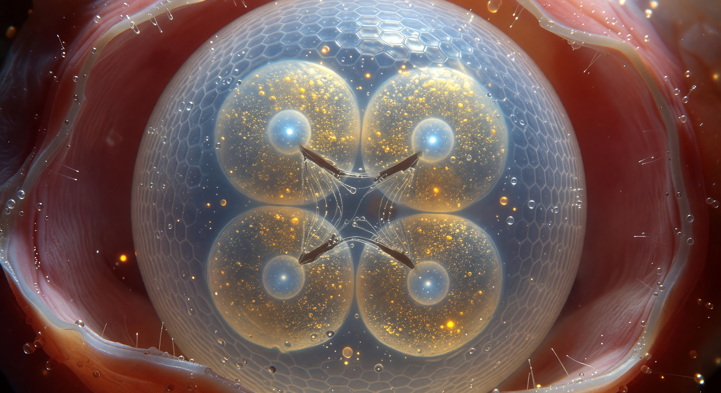Four-Cell Embryo Golden Interior