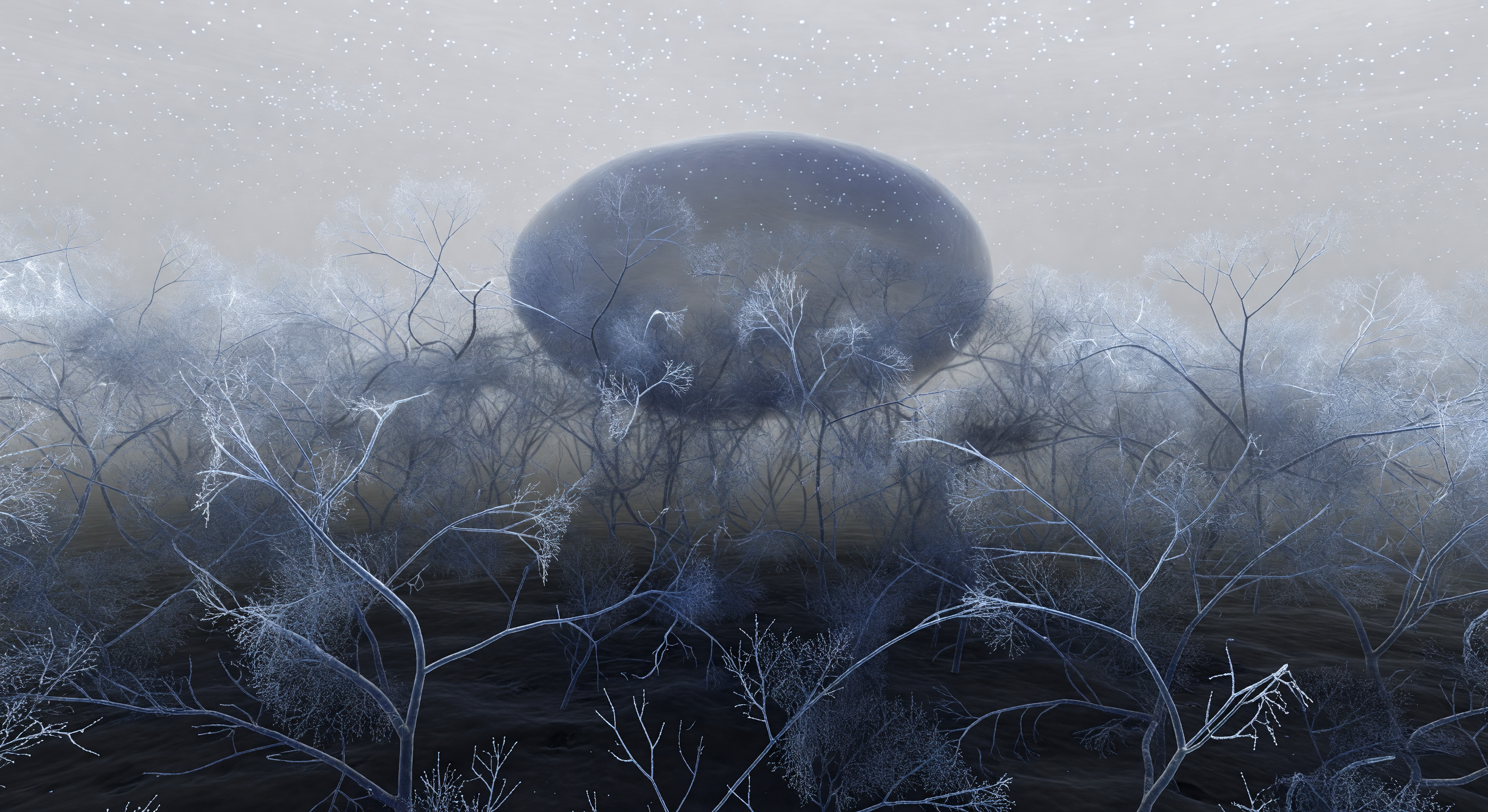 Glycocalyx Forest Above Endothelium