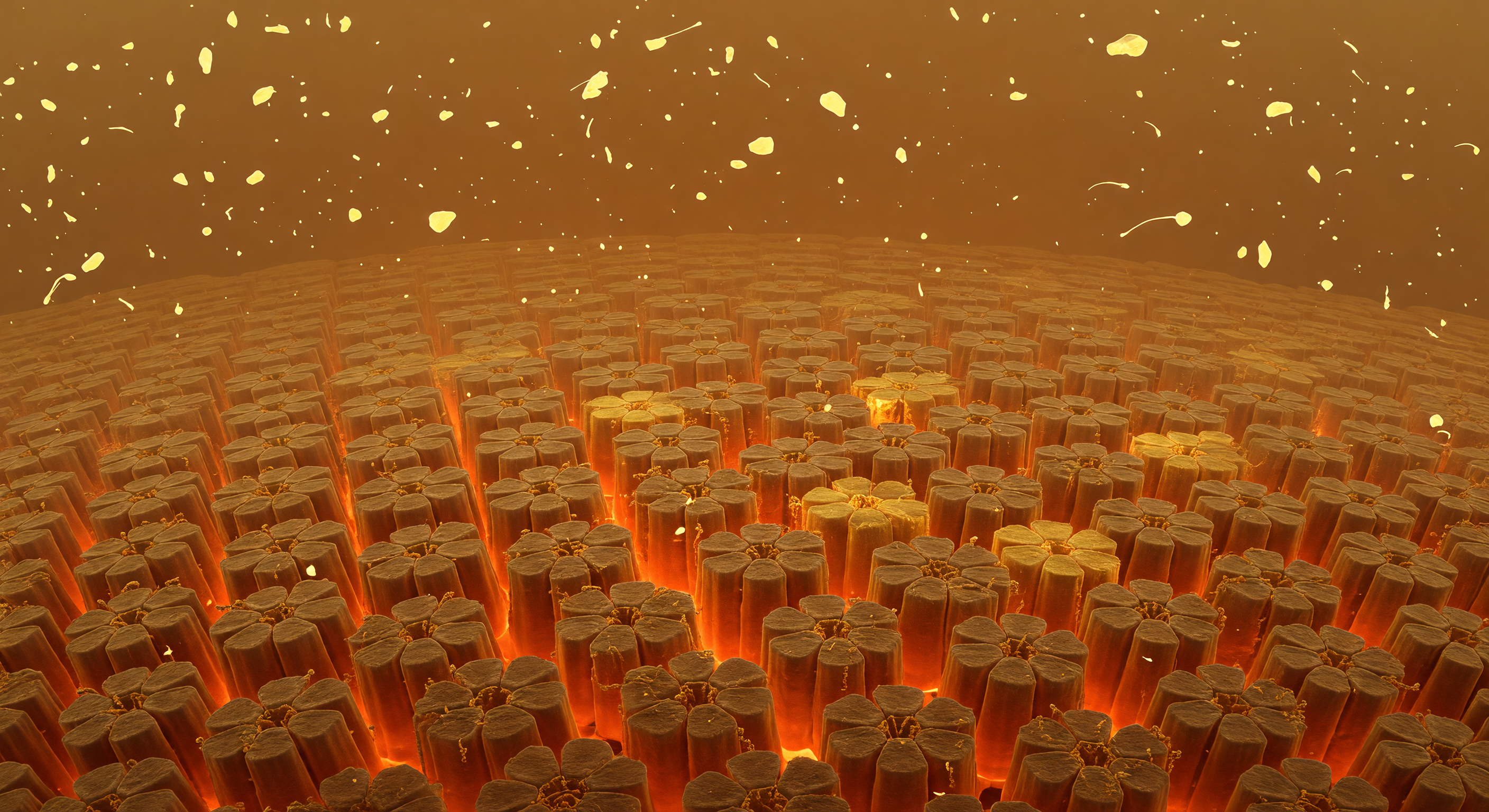 Gold Hexagonal S-Layer Plain