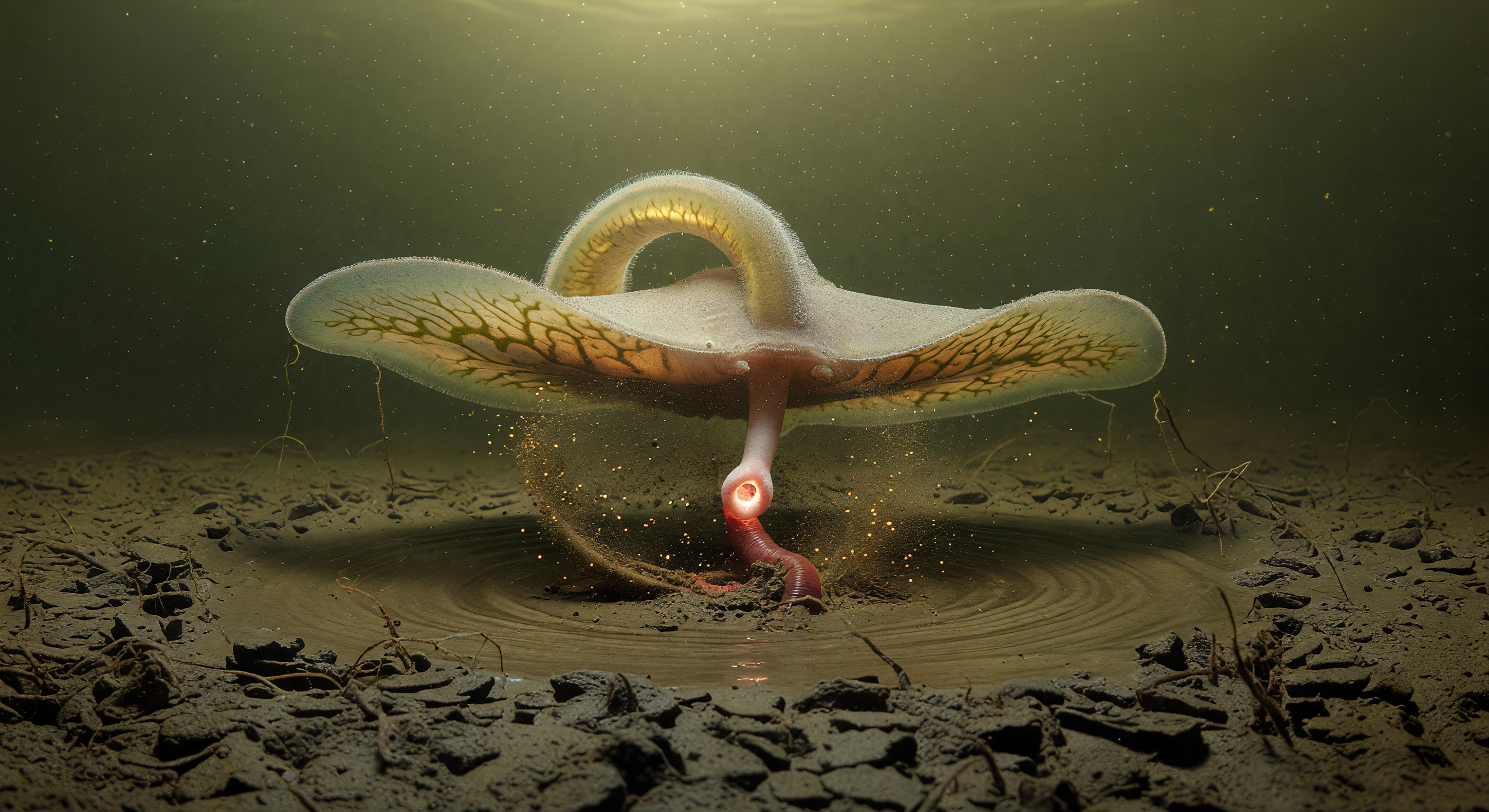 Pharynx Strike on Red Worm