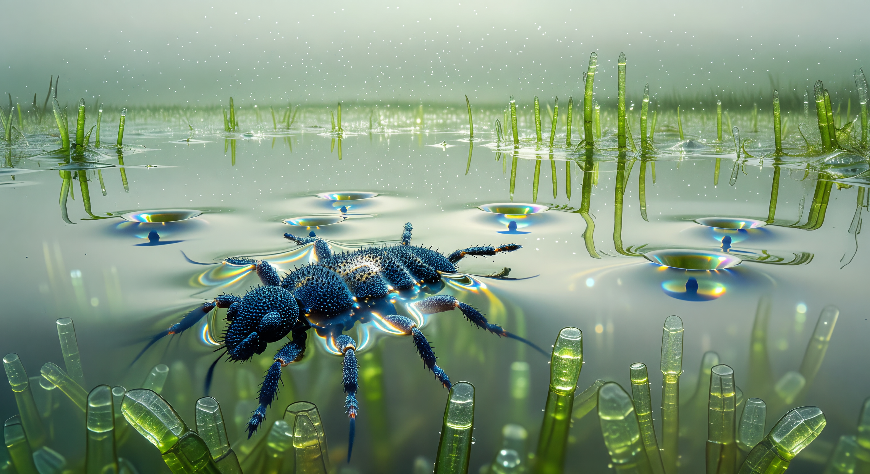 Plastron Shimmer on Flood Surface
