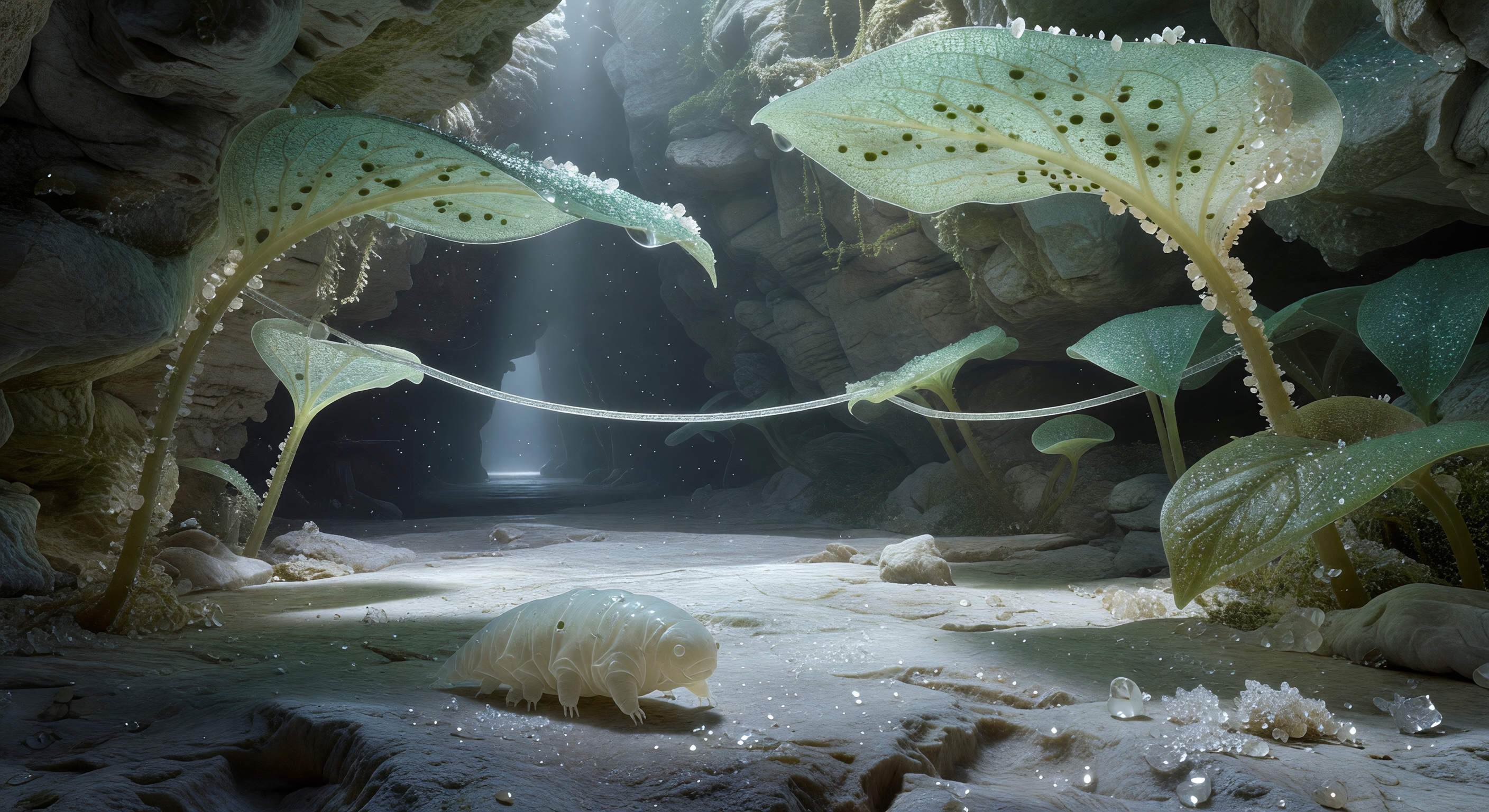 Cave Moss Limestone Darkness