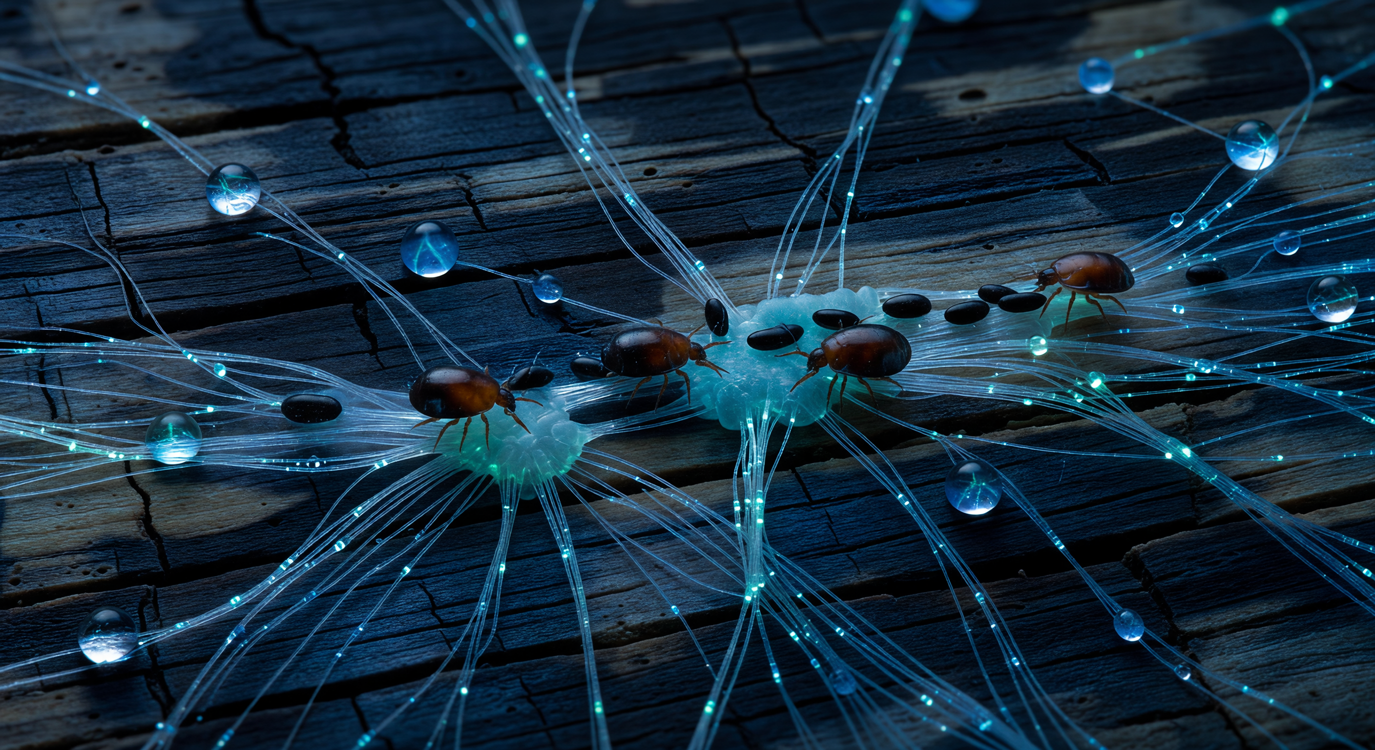 Bioluminescent Hyphal Feast