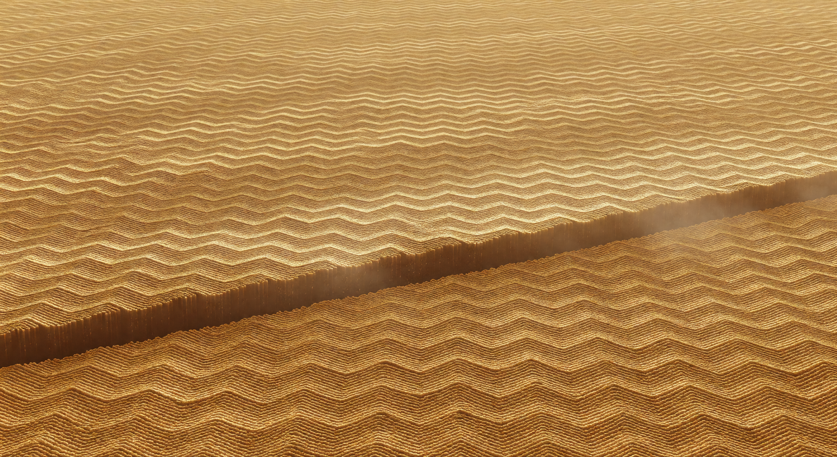 Gold Herringbone Surface STM View