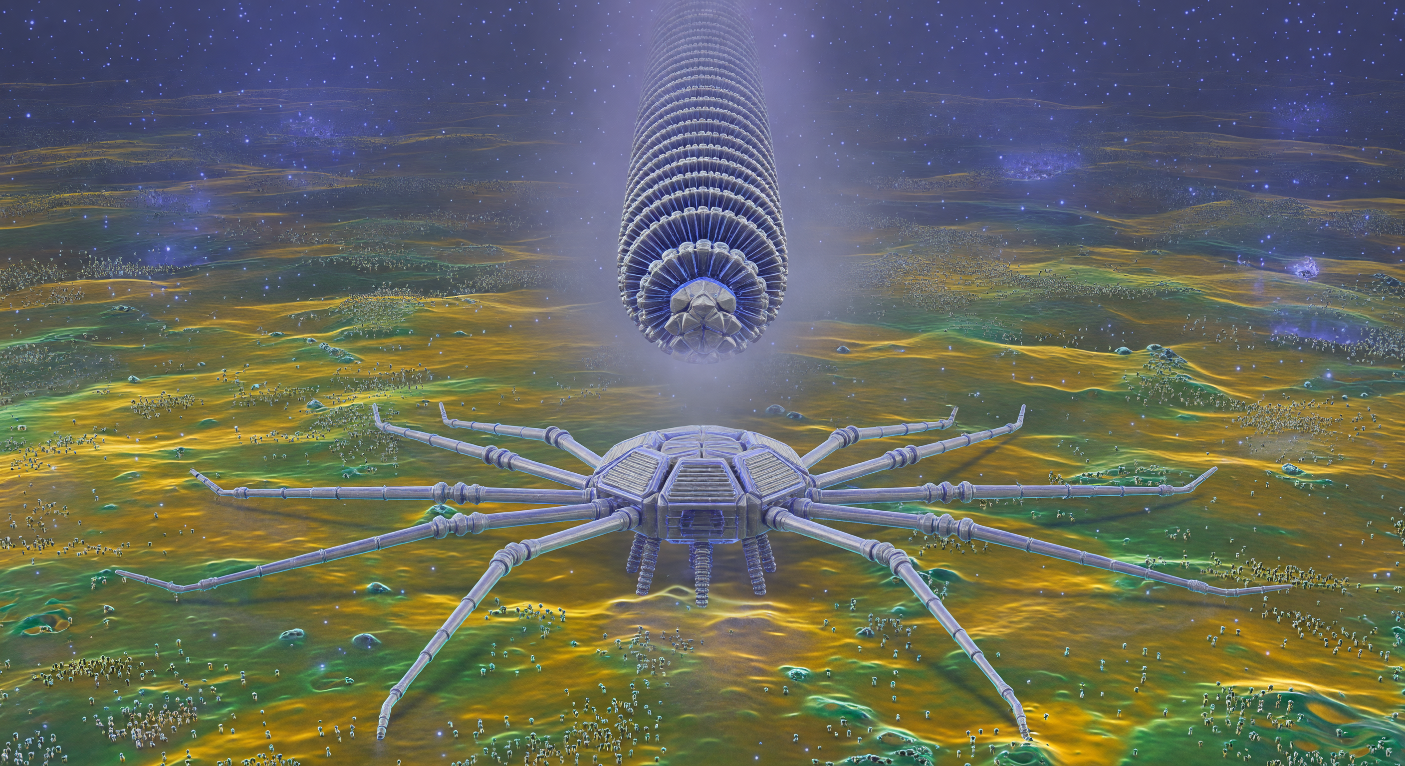 Bacteriophage T4 Baseplate Landing