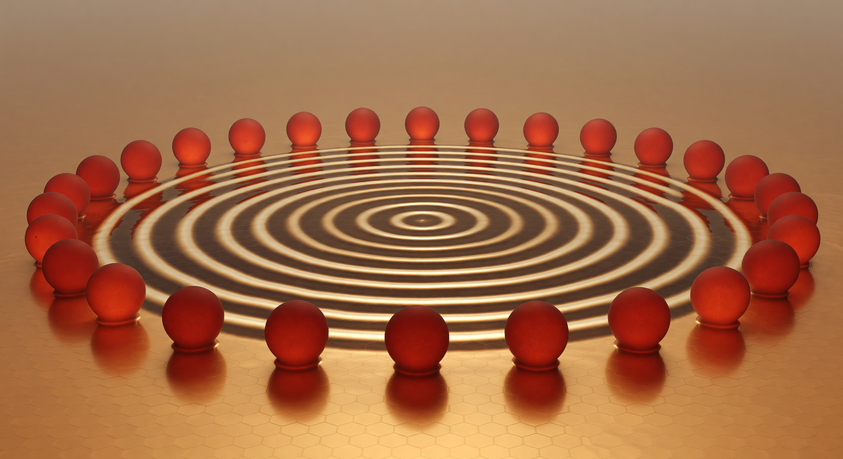 Quantum Corral Electron Standing Waves