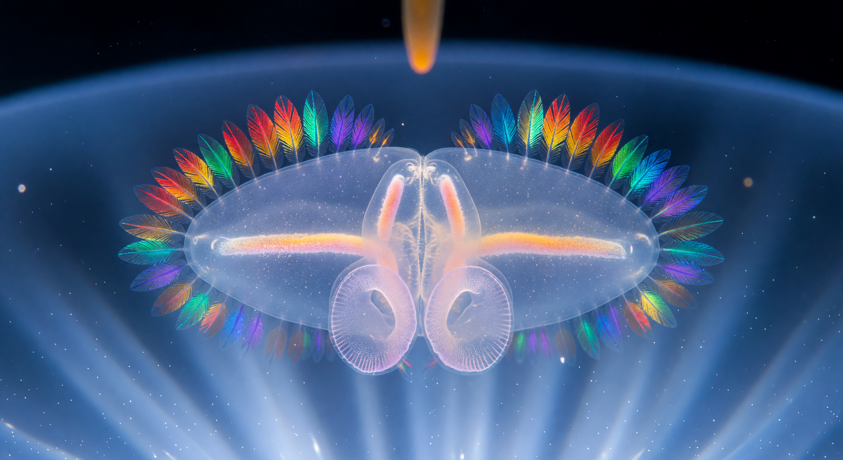 Single Mnemiopsis Lab Kreisel Blue