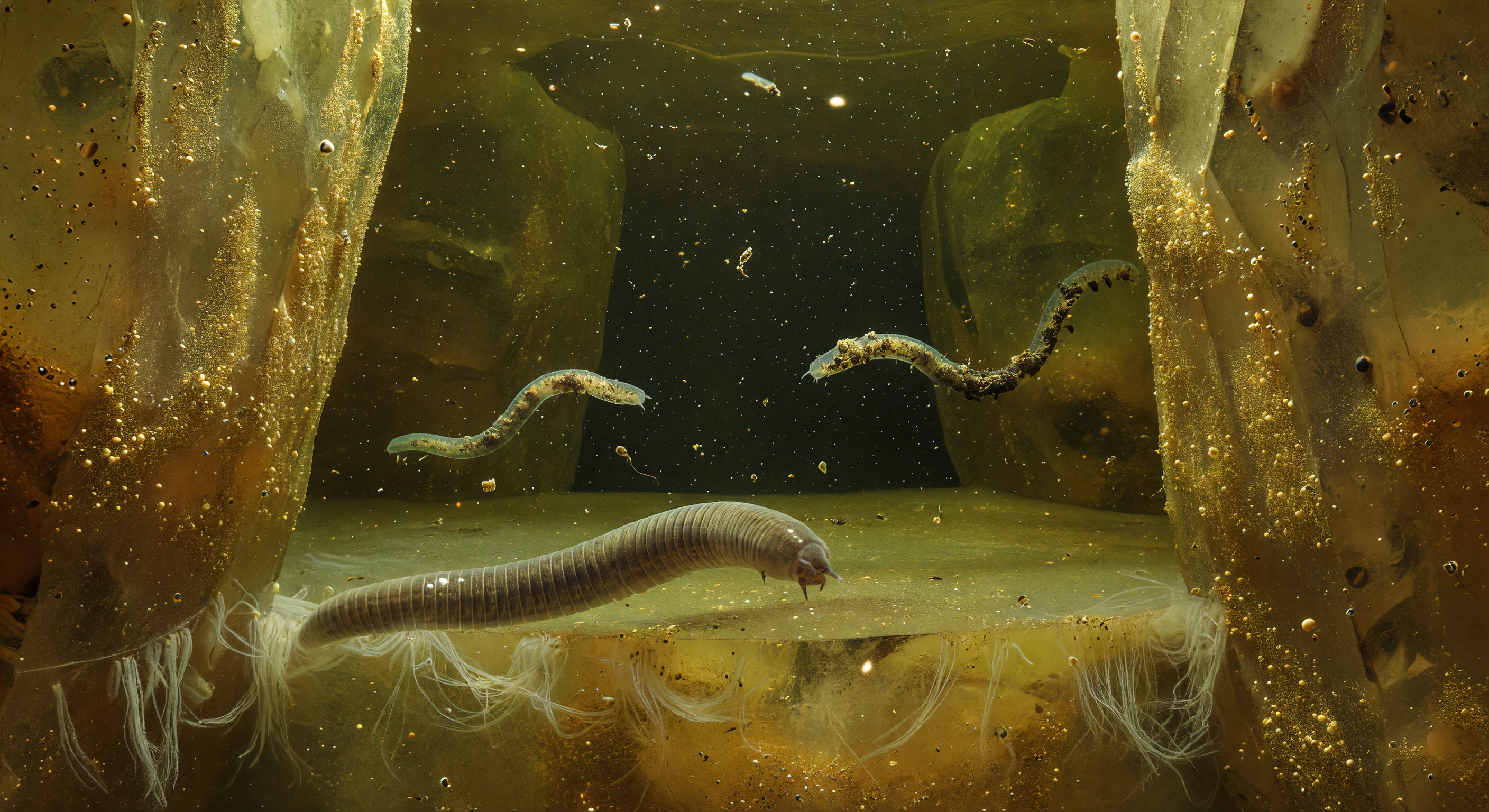 線虫の高速道路多種孔隙